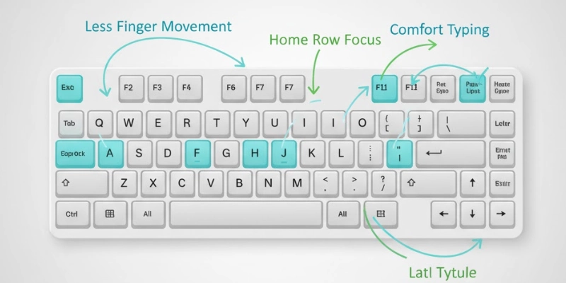 Layout Of The Dvorak Keyboard