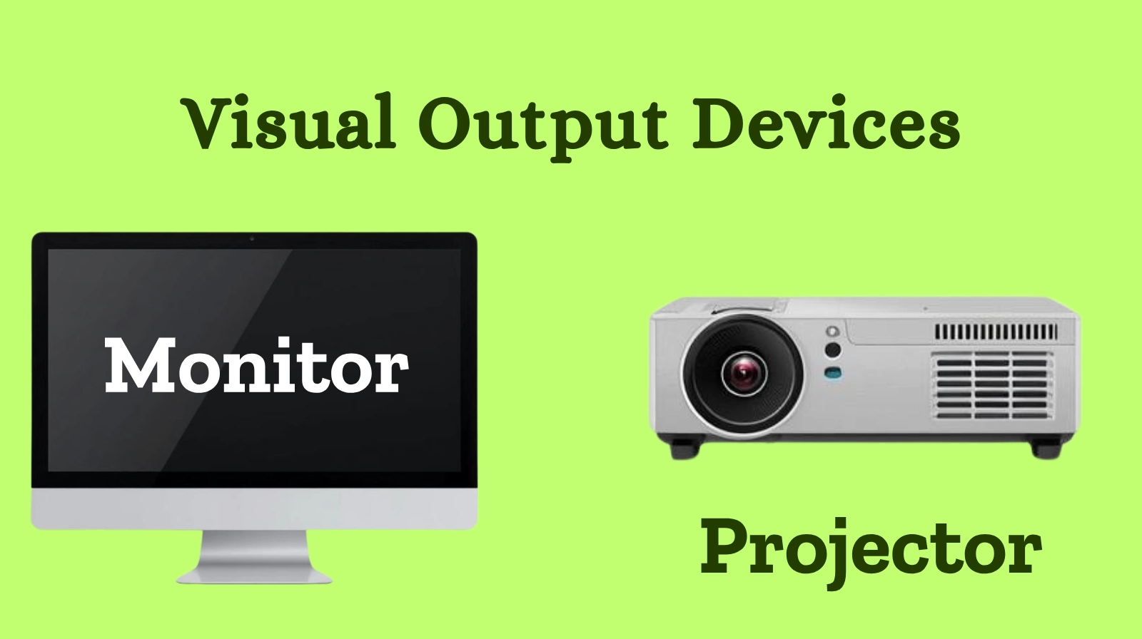 Visual Output Devices Visual Output Devices